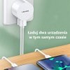 USAMS Ładowarka sieciowa 2xUSB T20 2,1A microUSBbiały/white round Fast Charging XTXLOGT18MC05
